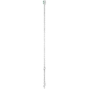 Platinum Lab-Grown Emerald Bezel-Set Solitaire 6 1/2-7 1/2" Bracelet – image 3