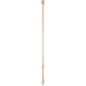 14K Rose Gold Lab-Grown Blue Sapphire Bezel-Set Solitaire 6 1/2-7 1/2" Bracelet – image 3