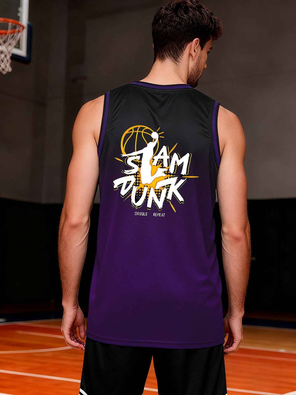 Slam Dunk Adult Purple Basketball Jersey | Ships From USA