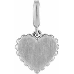 Engravable Heart Charm/Pendant