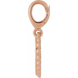 14K Rose Gold Engravable Heart Charm/Pendant – image 2