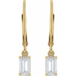 14K Yellow Gold 1 1/5 CTW Natural Diamond Dangle Earrings – image 2