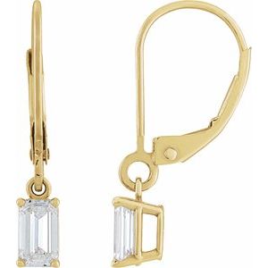 14K Yellow Gold 3/4 CTW Natural Diamond Dangle Earrings