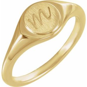 Round Signet Ring