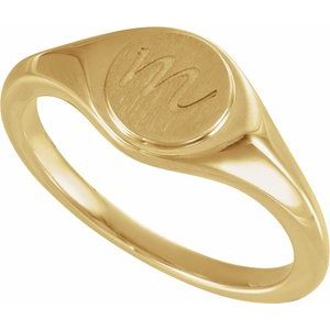 Round Signet Ring