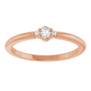 14K Rose Gold .07 CTW Natural Diamond Stackable Ring