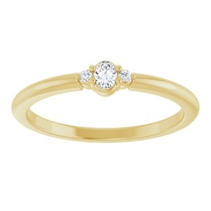 14K Yellow Gold .07 CTW Lab-Grown Diamond Stackable Ring