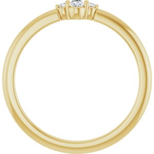 14K Yellow Gold .07 CTW Natural Diamond Stackable Ring