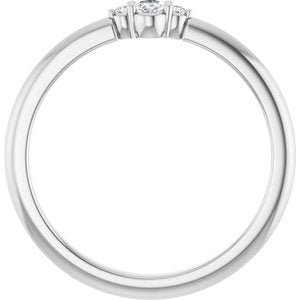 Platinum .07 CTW Lab-Grown Diamond Stackable Ring