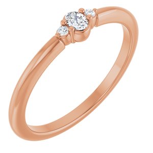14K Rose Gold .07 CTW Natural Diamond Stackable Ring