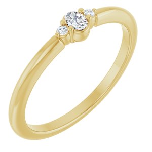 14K Yellow Gold .07 CTW Lab-Grown Diamond Stackable Ring