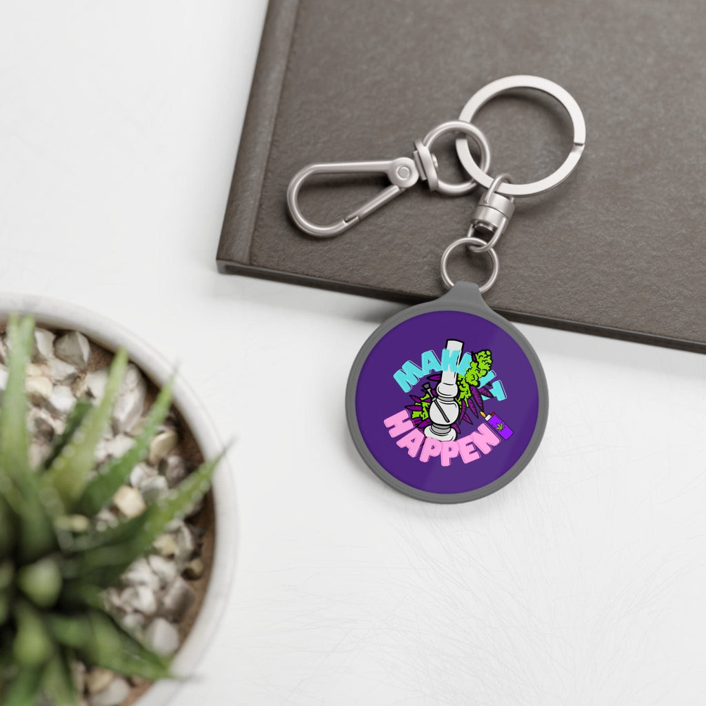 Make It Happen Cannabis Keyring Tag