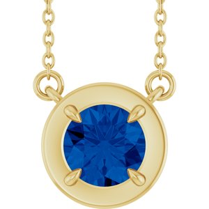 Claw-Prong Solitaire Bezel-Style Necklace or Center