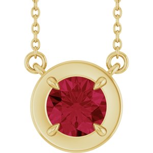 Claw-Prong Solitaire Bezel-Style Necklace or Center