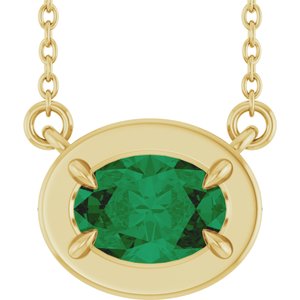 Claw-Prong Solitaire Bezel-Style Necklace or Center