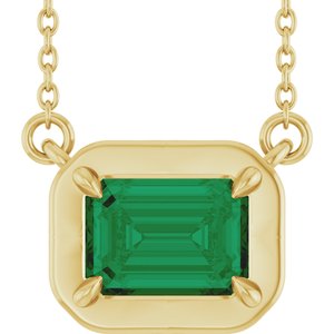 Claw-Prong Solitaire Bezel-Style Necklace or Center