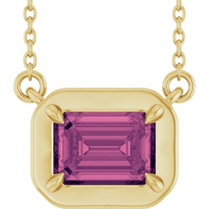 Claw-Prong Solitaire Bezel-Style Necklace or Center