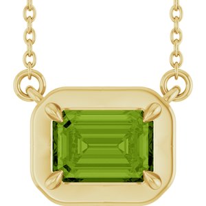 Claw-Prong Solitaire Bezel-Style Necklace or Center