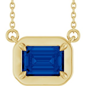 Claw-Prong Solitaire Bezel-Style Necklace or Center