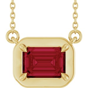 Claw-Prong Solitaire Bezel-Style Necklace or Center