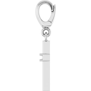 Platinum 1.5 mm Round Accented Cross Charm/Pendant Mounting – image 6