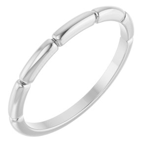 10K White Gold Stackable Ring