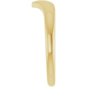 14K Yellow Gold Domed V Ring – image 4