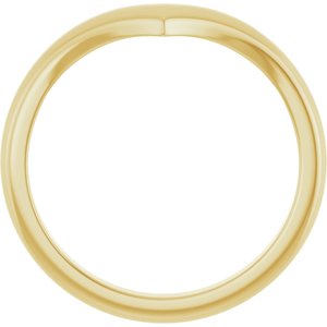 14K Yellow Gold Domed V Ring – image 2