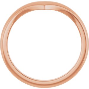 14K Rose Gold Domed V Ring – image 2