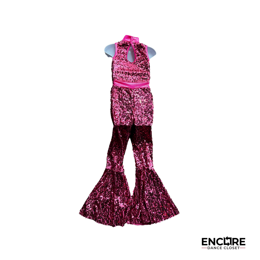 Bell Bottom Pink Disco  Unitard