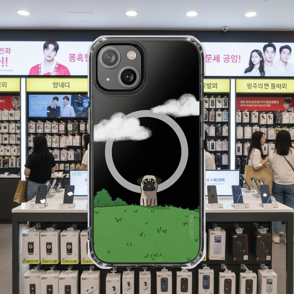 Pug in the Park Magnetic Clear Case for iPhone Series