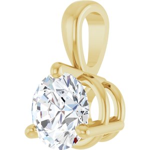 14K Yellow Gold 3/4 CTW Natural Diamond Pendant