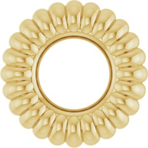 10K Yellow Gold Fluted Roundel Charm/Pendant