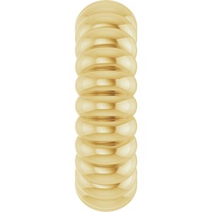 10K Yellow Gold Fluted Roundel Charm/Pendant – image 3