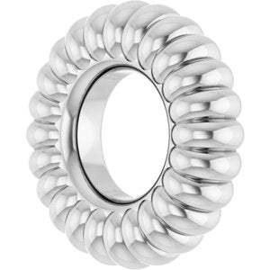 Sterling Silver Fluted Roundel Charm/Pendant – image 2