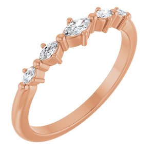 14K Rose Gold 1/6 CTW Natural Diamond Stackable Ring