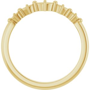 14K Yellow Gold 4x2 mm Marquise Stackable Ring Mounting – image 4