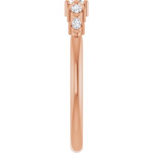 14K Rose Gold 4x2 mm Marquise Stackable Ring Mounting – image 7