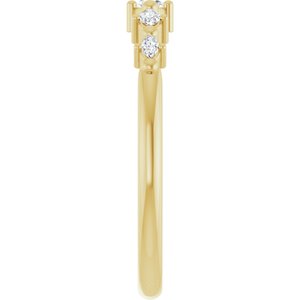 10K Yellow Gold 4x2 mm Marquise Stackable Ring Mounting – image 7