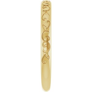 14K Yellow Gold Stackable Ring – image 4