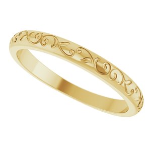 10K Yellow Gold Stackable Ring – image 5