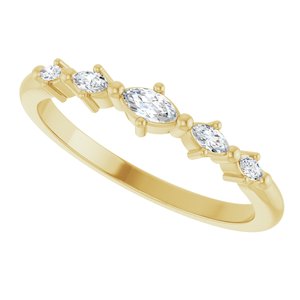 14K Yellow Gold 1/6 CTW Natural Diamond Stackable Ring – image 5