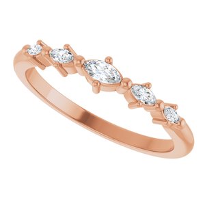 14K Rose Gold 1/6 CTW Natural Diamond Stackable Ring – image 5