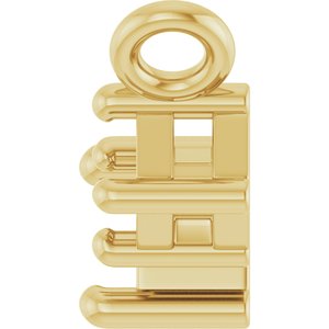 10K Yellow Gold 4x3 mm Emerald Three-Stone Necklace Center – image 6