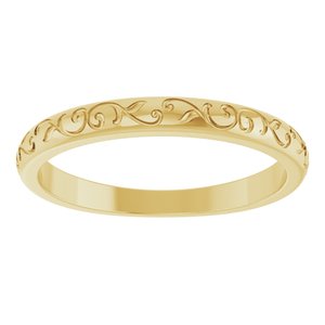 14K Yellow Gold Stackable Ring – image 3