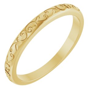 10K Yellow Gold Stackable Ring