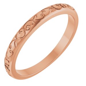 14K Rose Gold Stackable Ring