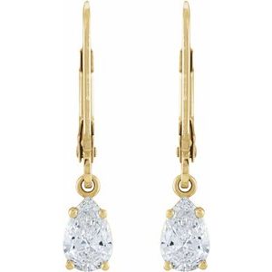 14K Yellow Gold 2 CTW Natural Diamond Dangle Earrings – image 2