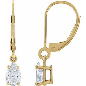 14K Yellow Gold 1 CTW Natural Diamond Dangle Earrings