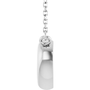 14K White Gold 1/3 CTW Lab-Grown Diamond Heart 18" Necklace – image 2